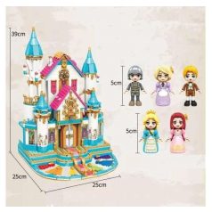   QMAN® 32015 készségfejlesztő építőjáték lányoknak 1169 db építőkocka - Leah hercegnő hatalmas virágkastélya
