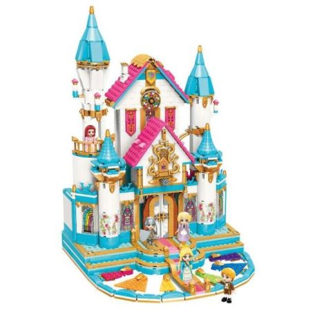 QMAN® 32015 készségfejlesztő építőjáték lányoknak 1169 db építőkocka - Leah hercegnő hatalmas virágkastélya