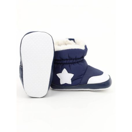 Yoclub Bébi Cipő 0-6 hó - Kék Fehér Csillaggal