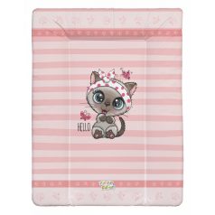   Babastar puha pelenkázó lap 50*70 cm - Rózsaszín cica pillangóval 