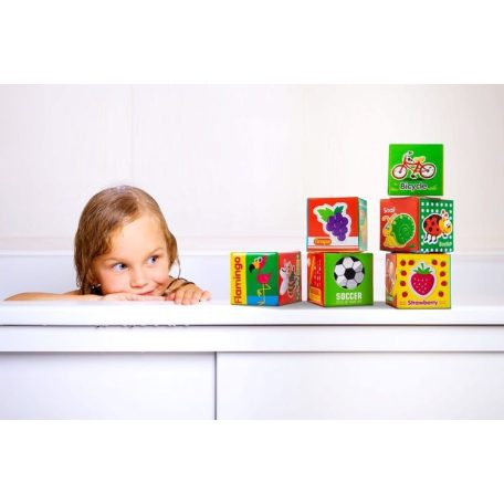 Bocioland puha játék kockák - 6 db