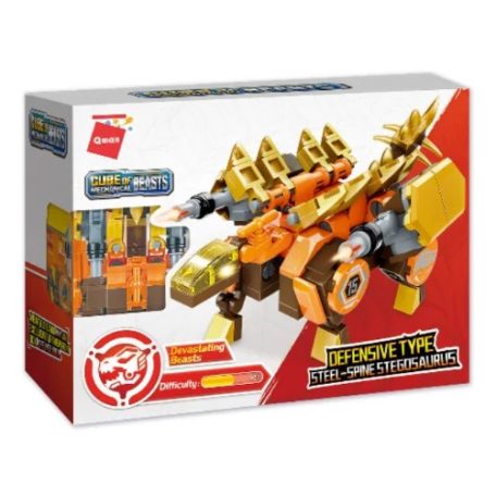 QMAN® 41215 készségfejlesztő építőjáték ÚJ: Csoda Kocka Acélgerincű Stegosaurus