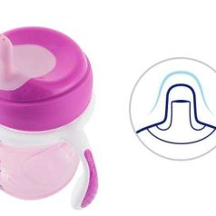   Chicco Training Cup 2in1 gyakorló-itatópohár kivehető szeleppel 6m+ 200ml - lila