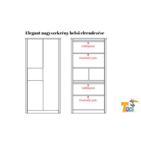 Todi Elegant nagyszekrény