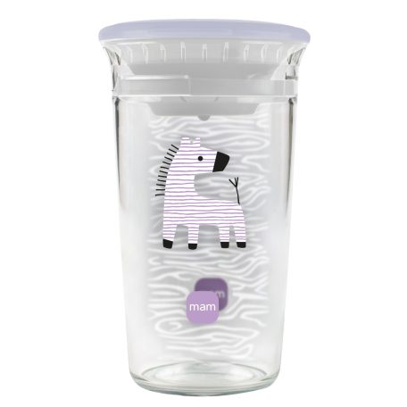MAM Easy to Drink Cup 290 ml csöpögésmentes itatópohár 8+ hó - Lila zebra