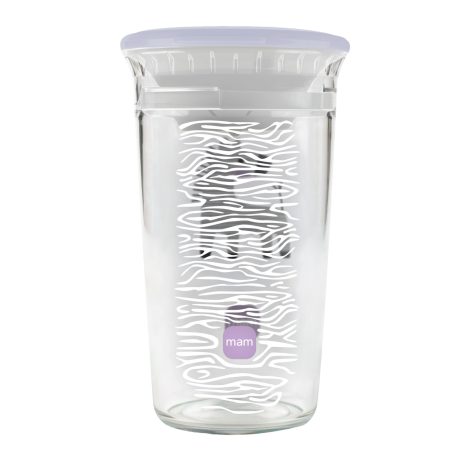 MAM Easy to Drink Cup 290 ml csöpögésmentes itatópohár 8+ hó - Lila zebra