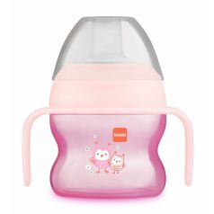   MAM első ivópohár  4 hónapos 150 ml - rózsaszín baglyok