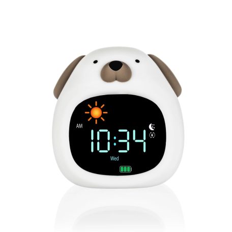 Zopa Szilikon baba ébresztőóra éjszakai fénnyel és zenével - Dog