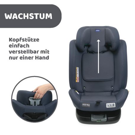 Chicco Unico Evo I-Size
fogatható Isofixes autósülés 40-150 cm -ig - India Ink