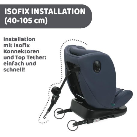 Chicco Unico Evo I-Size
fogatható Isofixes autósülés 40-150 cm -ig - India Ink