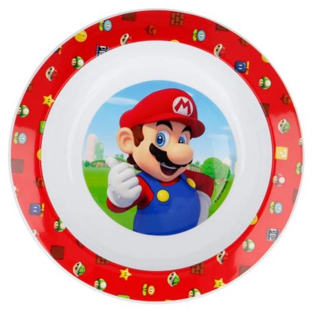 Super Mario mintás műanyag mikrózható mélytányér