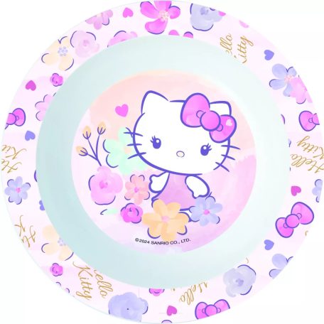 Hllo Kitty mintás műanyag mikrózható mélytányér