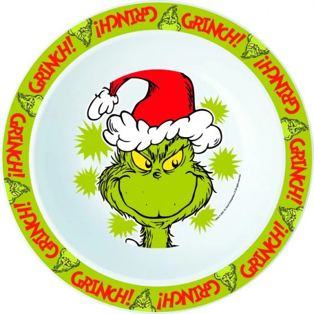 Grincs mintás műanyag mikrózható mélytányér