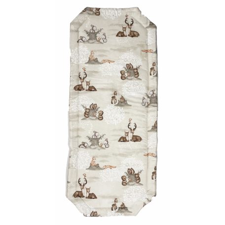 Baby Bruin Óvodai derékalj  124*52cm (+-2cm) - drapp erdei állatok