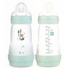   MAM Anti-Colic Matt Forest 260ml cumisüveg 2+  menta Mosómedve