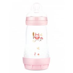   MAM Anti-Colic Matt Forest 260ml cumisüveg 2+  rózsaszín bagoly