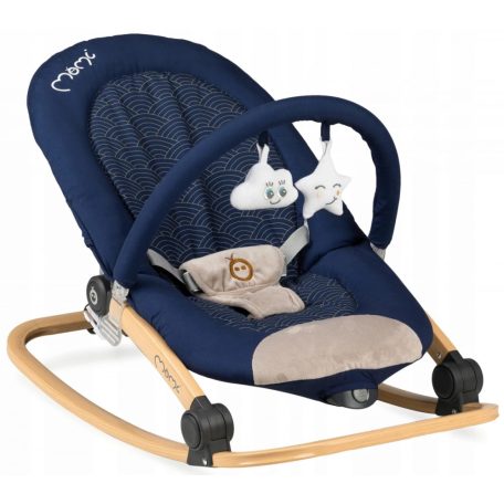 MoMi Lumiwood rezgő-zenélő pihenőszék - navy blue