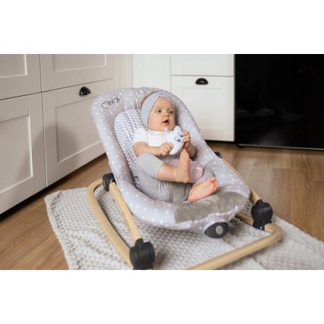 MoMi Lumiwood rezgő-zenélő pihenőszék - grey star