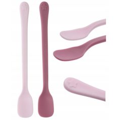 Akuku hosszúnyelű kanál 2 db - rózsaszín 