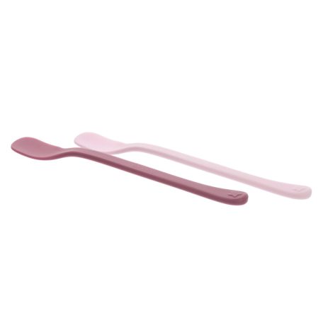 Akuku hosszúnyelű kanál 2 db - rózsaszín 