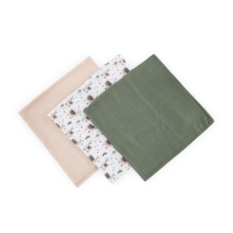Bambusz muszlin 3db-os pelenka 68 x 68 cm - Llama Vibes