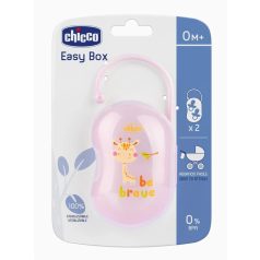   Chicco Easy Box cumitartó doboz 2 cuminak sterilizálható 0h+ rózsaszín