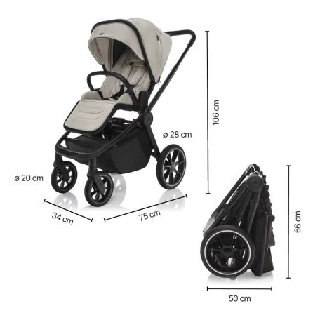 Zopa Move Cross 5 4in1 multifunkciós babakocsi szett + bázistalp - Shade Grey