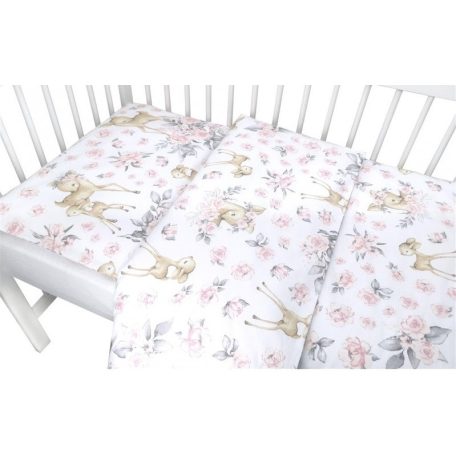 Baby Shop ágynemű huzat 100*135 cm - őzike rózsaszín 