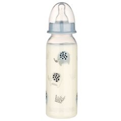 Baby-Nova cumisüveg 240 ml szilikon cumival M-es - elefánt