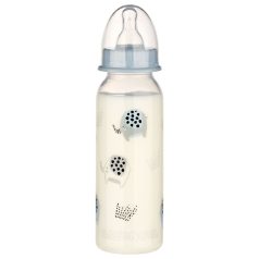 Baby-Nova cumisüveg 240 ml szilikon cumival M-es - elefánt