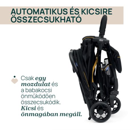 Chicco GLEE babakocsi 0-22 kg automata csukódással - Uneven Black