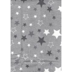 Flanel mintás pelenka szürke - szürke/fehér csillagok