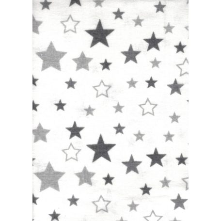 Flanel mintás pelenka 60x80 cm - szürke csillagok
