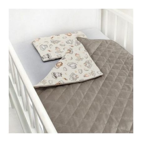 Scamp velvet ágynemű garnitúra 75x100 cm - Beige Animals