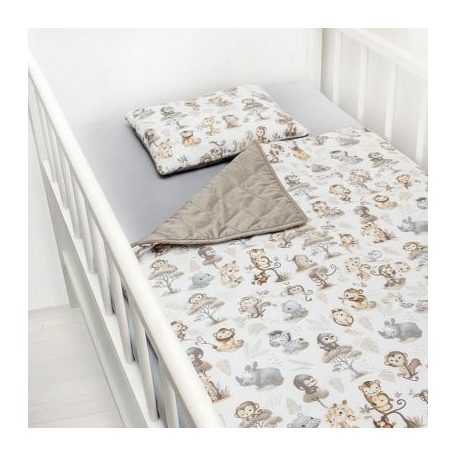 Scamp velvet ágynemű garnitúra 75x100 cm - Brown Animals