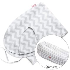   Scamp Formázható univerzális szoptatós párna pamut huzat - Zigzag Grey White