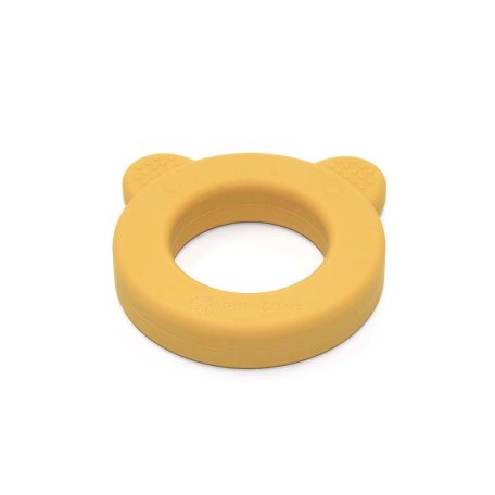 P&M Beary Szilikon rágóka csörgővel Intense Ochre 0m+