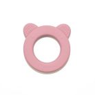 P&M Beary Szilikon rágóka csörgővel Dusty Rose 0m+