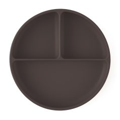   P&M Szilikon osztott tányér, kerek Take&Match Bitter Cocoa 6m+