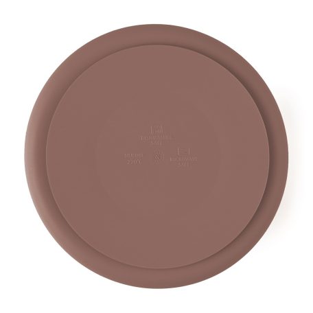 P&M Szilikon osztott tányér, kerek Take&Match Velvet Latte 6m+