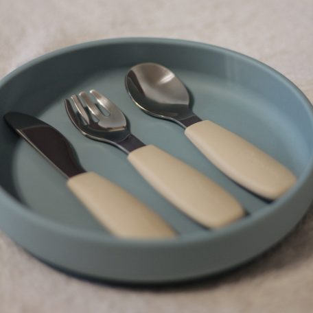 P&M Rozsdamentes acél evőeszközkészlet 12m+ (Velvet Latte)