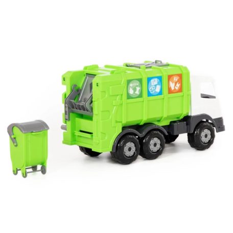Polesie Toys szelektívgyűjtő kukásautó - zöld