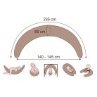 Scamp formázott gombos végű párna - Pick Grey