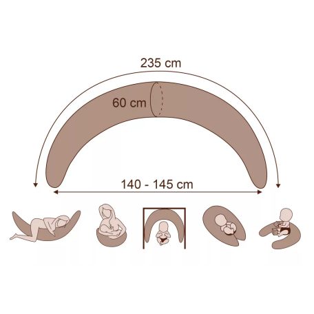 Scamp formázott gombos végű párna - Pick Grey