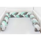 Scamp Fonott rácsvédő 210cm - Fehér/szürke/menta