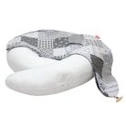 Scamp formázott gombos végű párna - Grey Patchwork