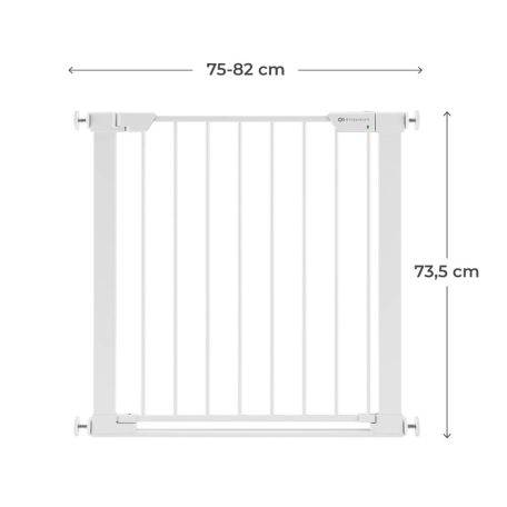 Kinderkraft Safe Snap biztonsági ajtórács 75-82 cm - fehér