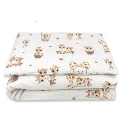   Baby Shop 2 részes babaágynemű - zsiráf bézs/rózsaszín