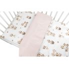 Baby Shop 2 részes babaágynemű - zsiráf bézs/rózsaszín