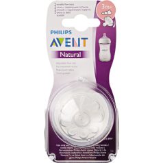   Avent Natural 3+ szilikon etetőcumi 2db - változó átfolyási sebesség